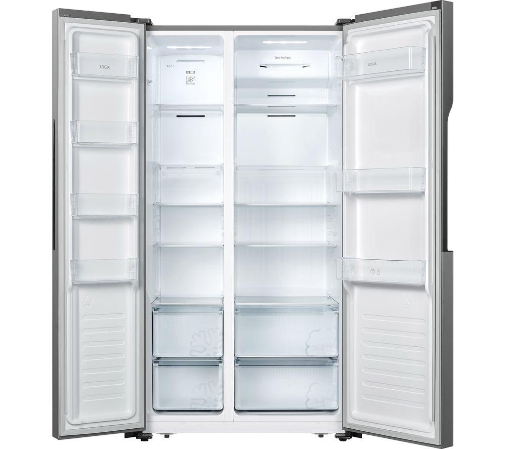 LOGIK LSBSX23 American-Style Fridge Freezer - Inox image number 3 of 5