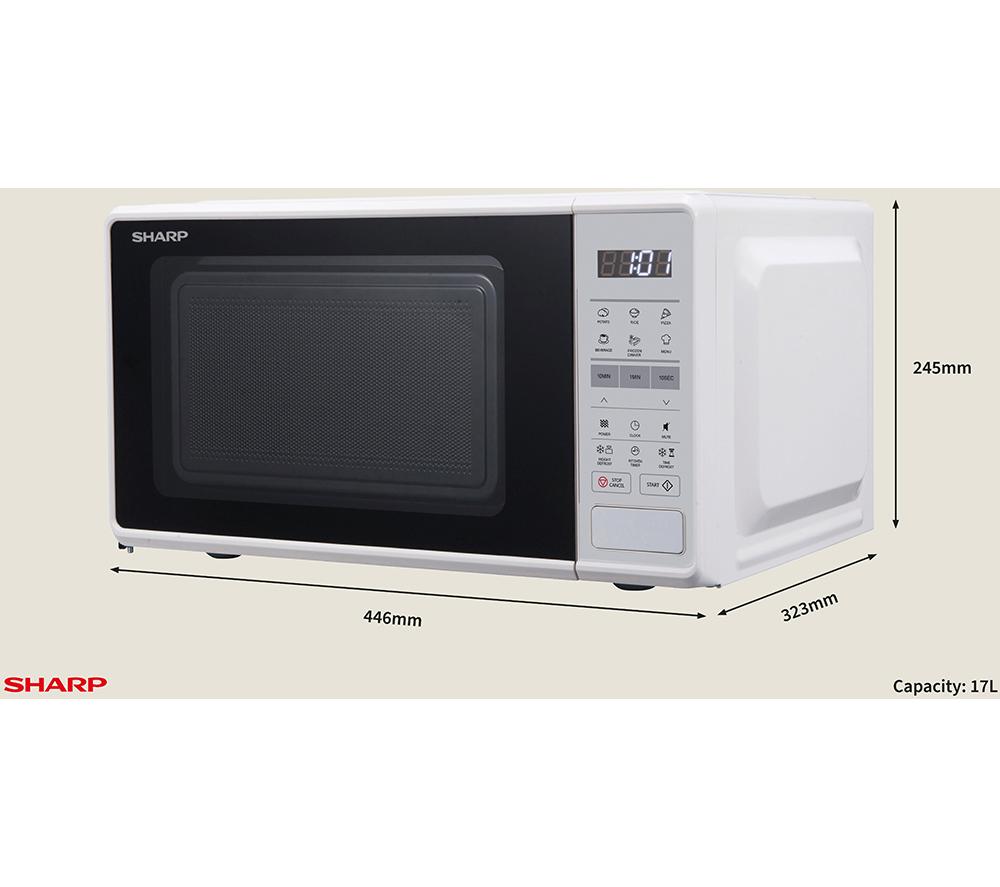 SHARP RS172TW Compact Solo Microwave - White image number 9 of 10