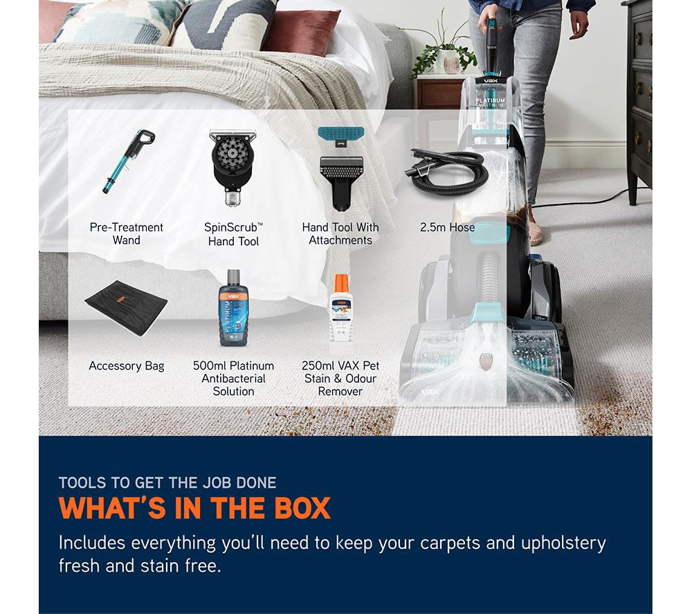 VAX Platinum Smartwash Pet-Design Upright Carpet Cleaner - Charcoal & Teal image number 10 of 11