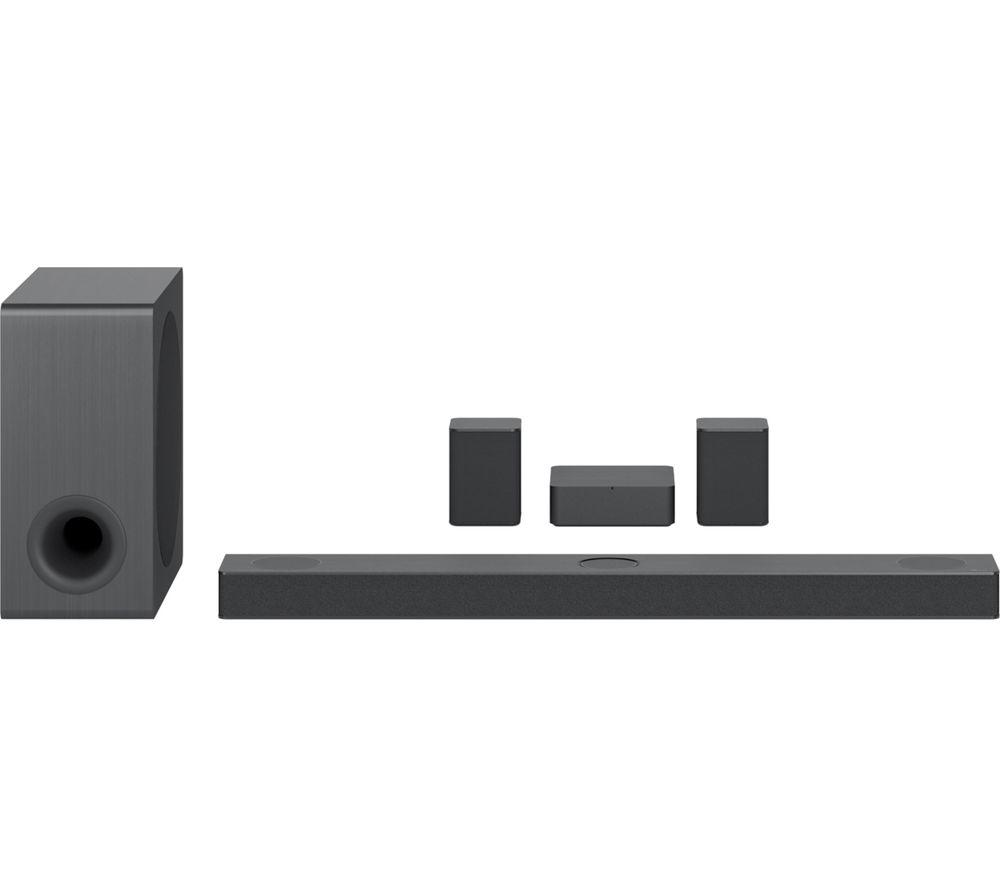 LG S80QR 5.1.3 Wireless Sound Bar with Dolby Atmos, Silver/Grey
