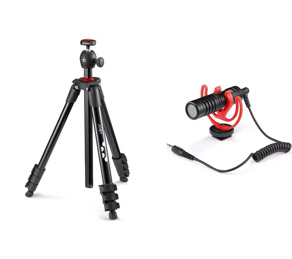 Joby Compact Light Tripod Kit & Wavo Mobile JB01643-BWW Camera Microphone Bundle review