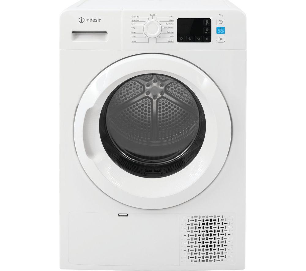 INDESIT YT M11 92 X UK 9 kg Heat Pump Tumble Dryer – White, White