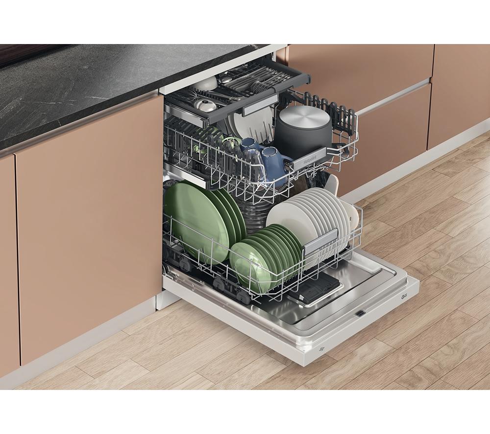 HOTPOINT Maxi Space H7F HS41 UK Full-size Dishwasher - White image number 5 of 15