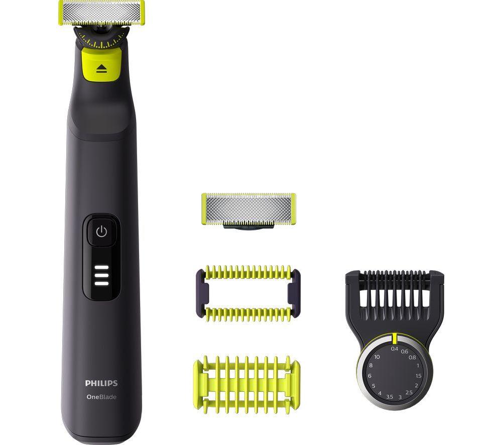 PHILIPS OneBlade Pro 360 QP6541/15 Wet & Dry Hybrid Face & Body Shaver, Green,Black