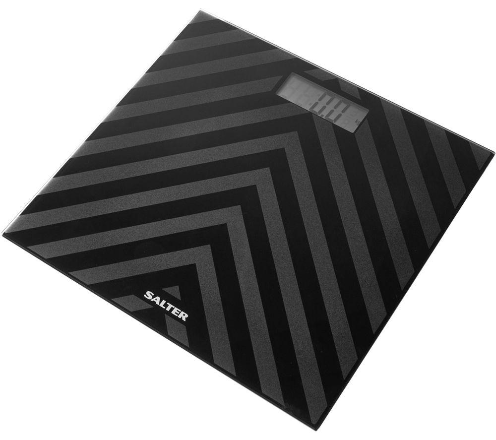 SALTER Chevron Bathroom Scales - Black image number 2 of 5