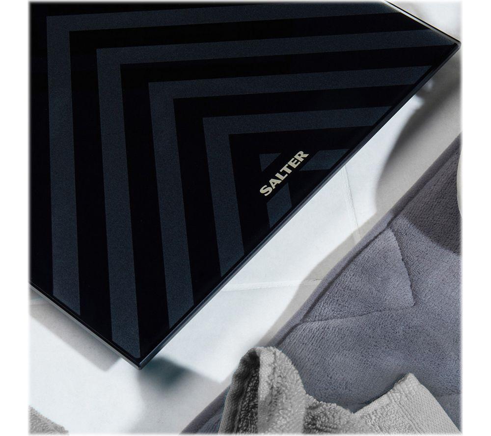 SALTER Chevron Bathroom Scales - Black image number 3 of 5