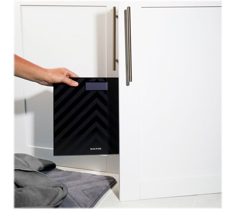 SALTER Chevron Bathroom Scales - Black image number 4 of 5