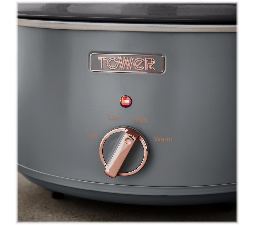 TOWER Cavaletto T16042GRY Slow Cooker - Grey image number 2 of 13