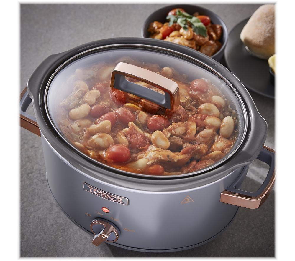 TOWER Cavaletto T16042GRY Slow Cooker - Grey image number 4 of 13
