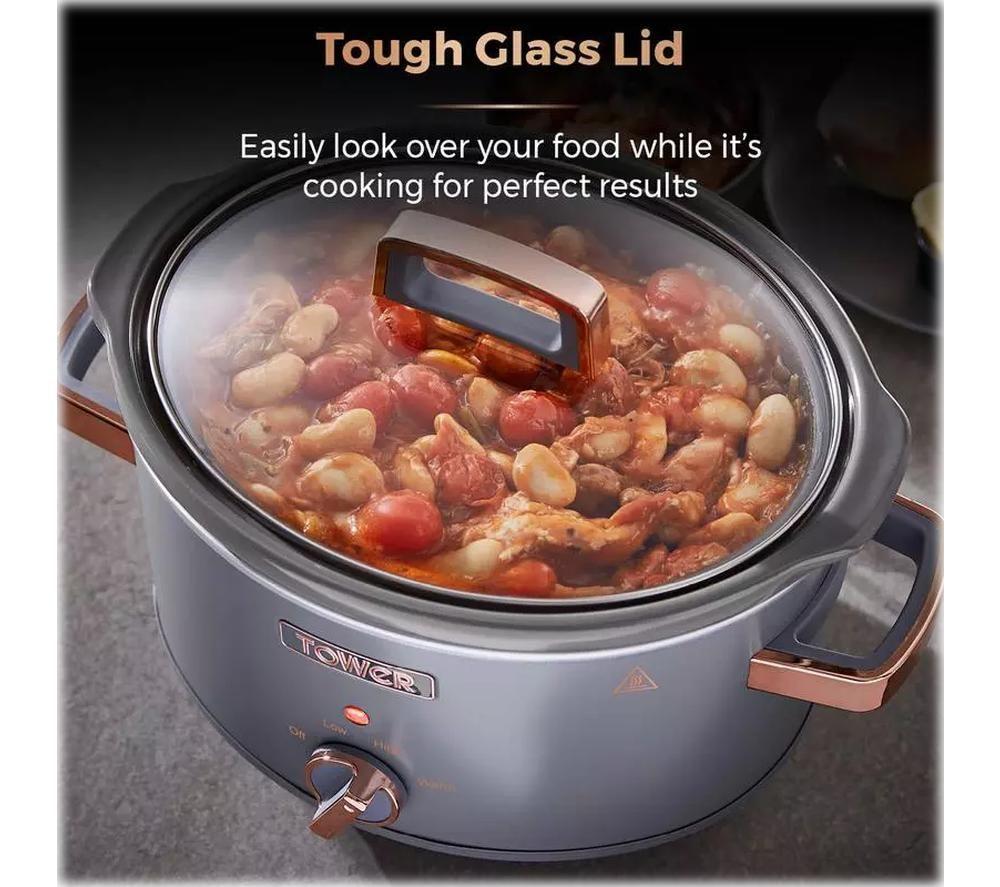 TOWER Cavaletto T16042GRY Slow Cooker - Grey image number 9 of 13