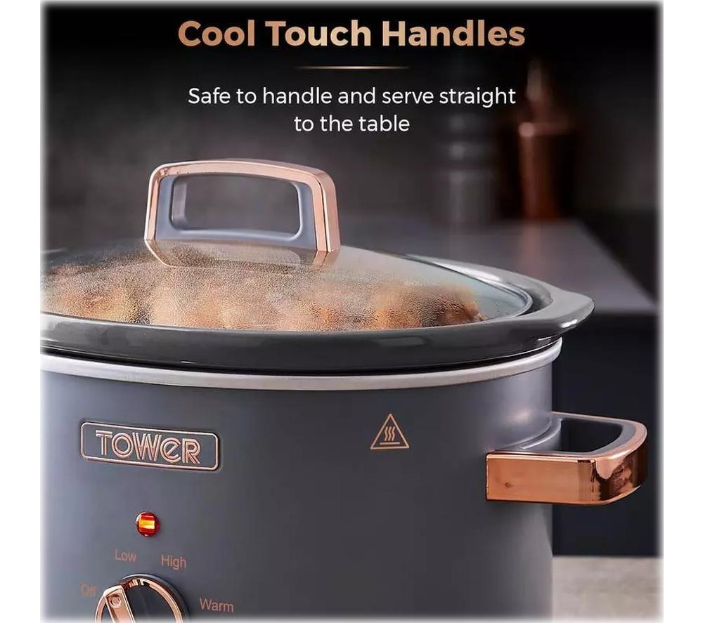 TOWER Cavaletto T16042GRY Slow Cooker - Grey image number 11 of 13