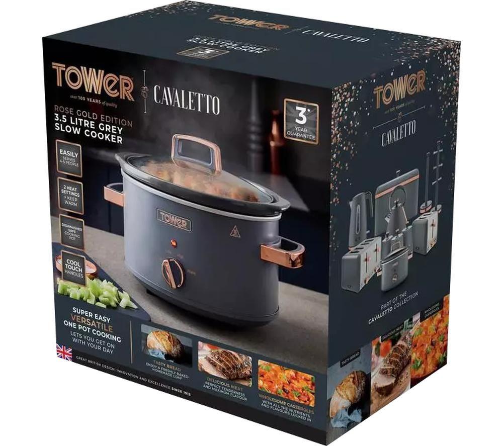 TOWER Cavaletto T16042GRY Slow Cooker - Grey image number 13 of 13
