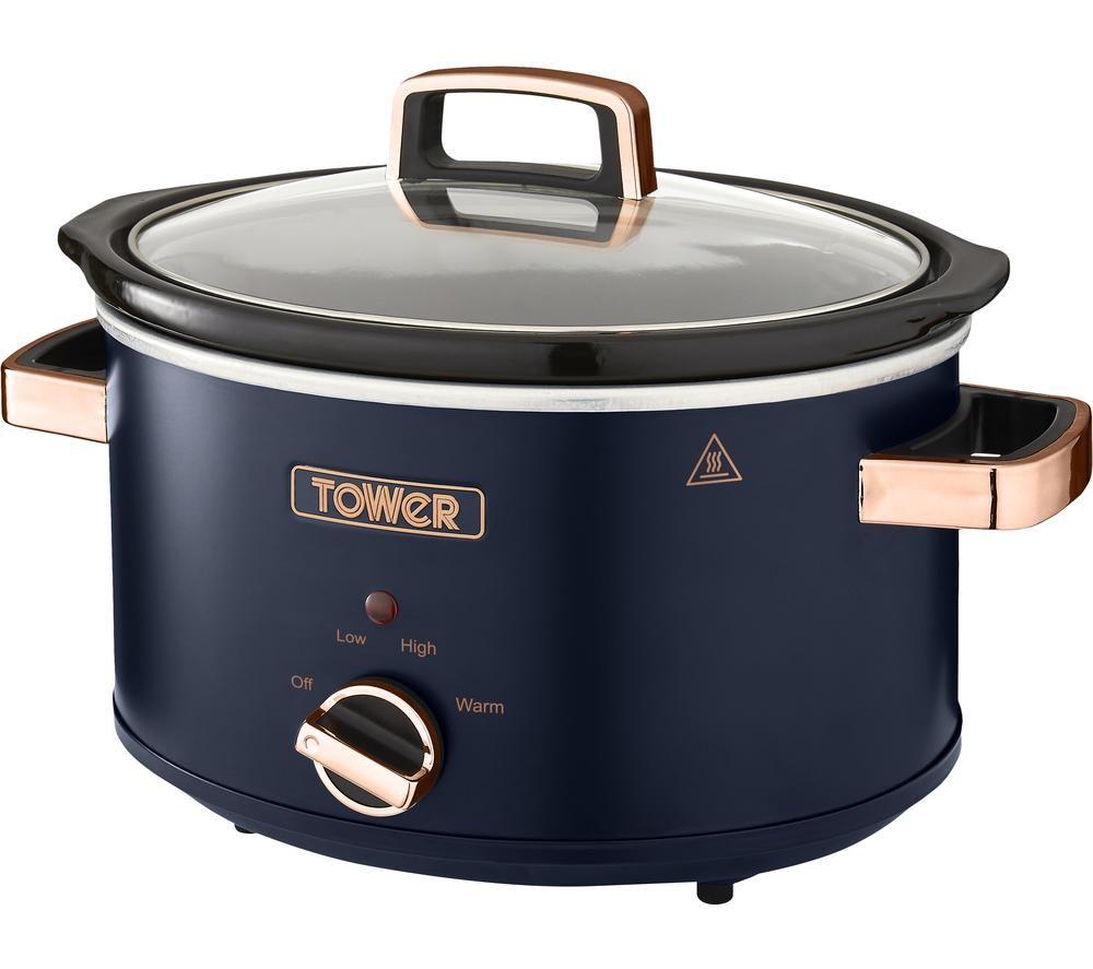 TOWER Cavaletto T16042MNB Slow Cooker - Blue image number 2 of 8