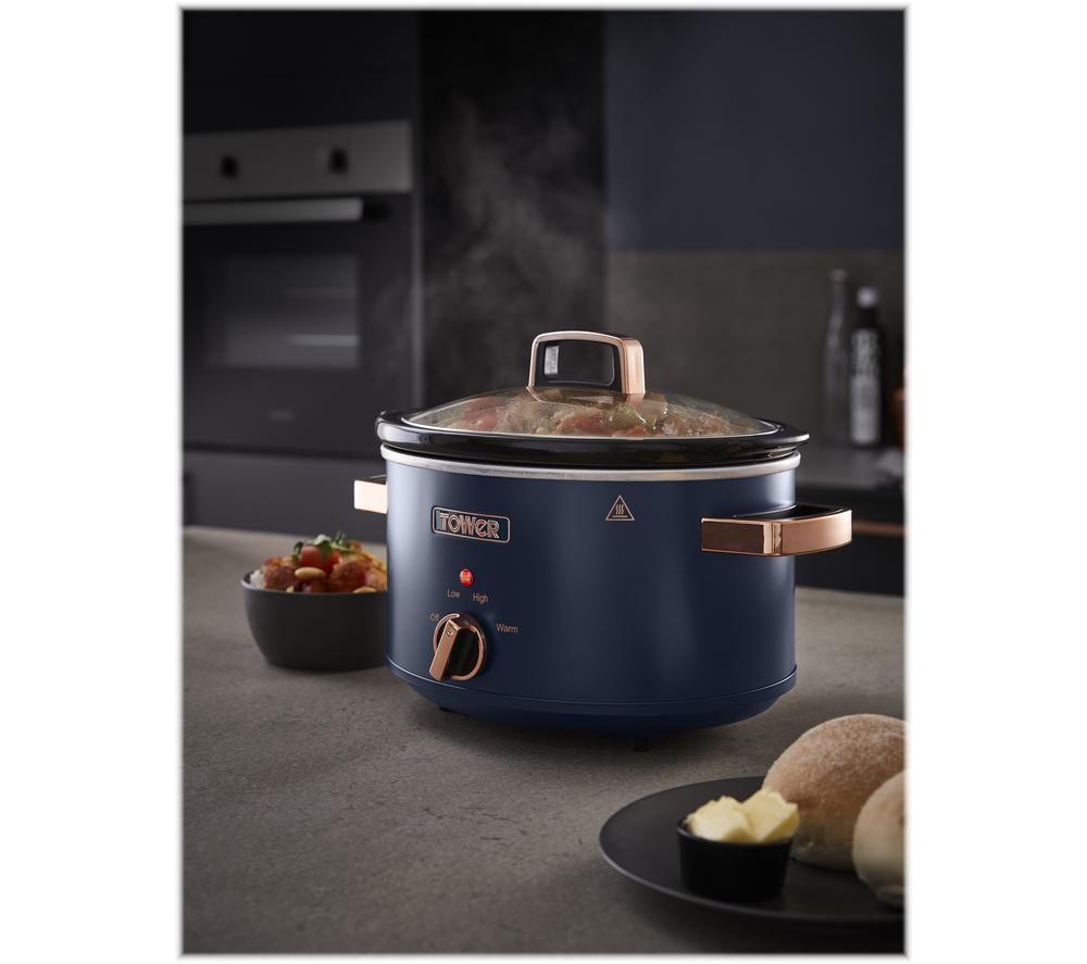 TOWER Cavaletto T16042MNB Slow Cooker - Blue image number 4 of 8