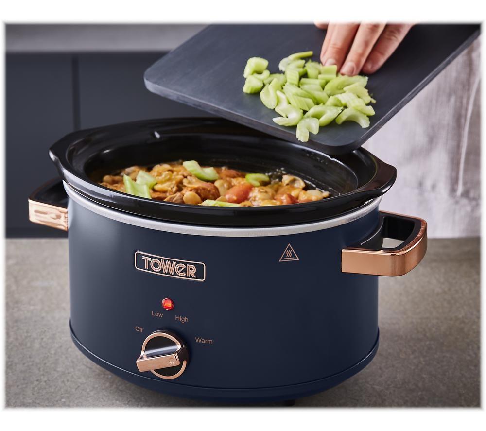 TOWER Cavaletto T16042MNB Slow Cooker - Blue image number 6 of 8