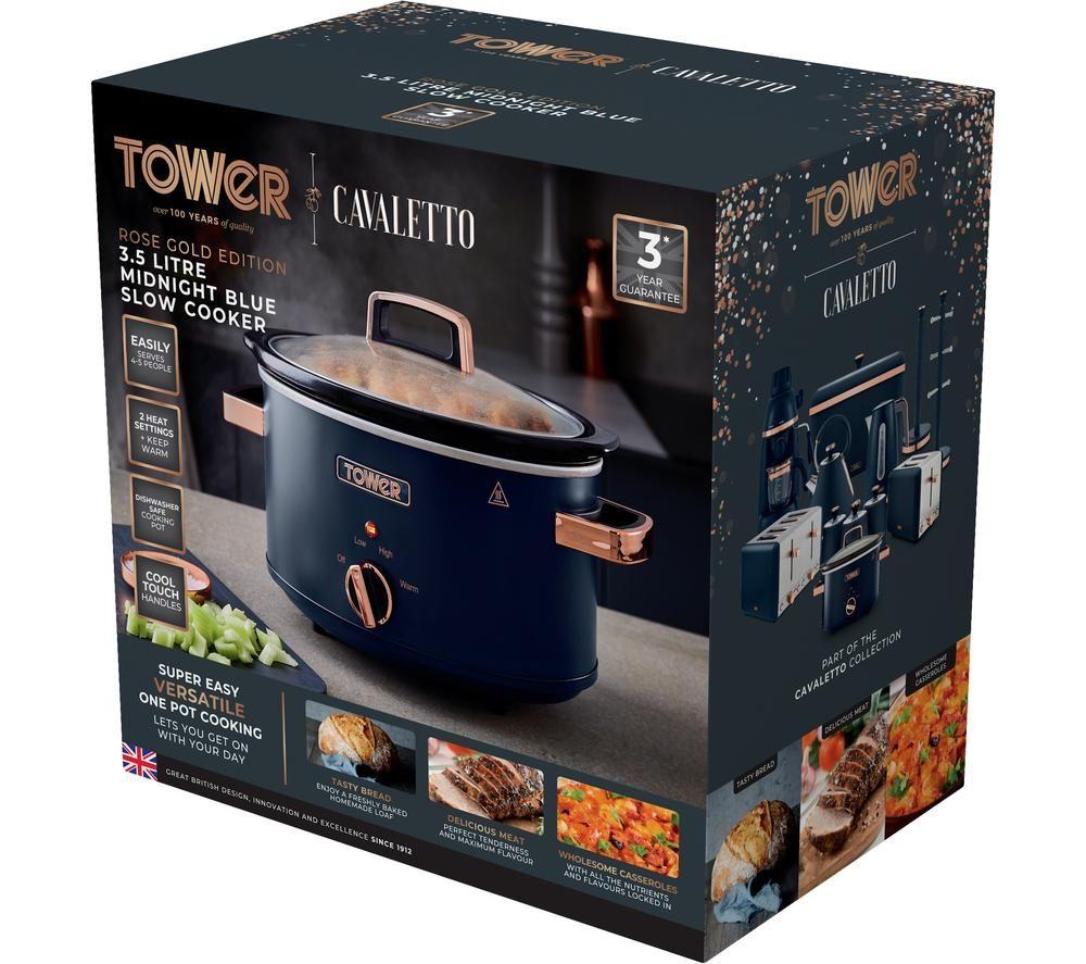TOWER Cavaletto T16042MNB Slow Cooker - Blue image number 8 of 8