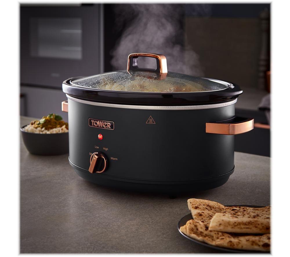 TOWER Cavaletto T16043BLK Slow Cooker - Black & Rose Gold image number 5 of 10