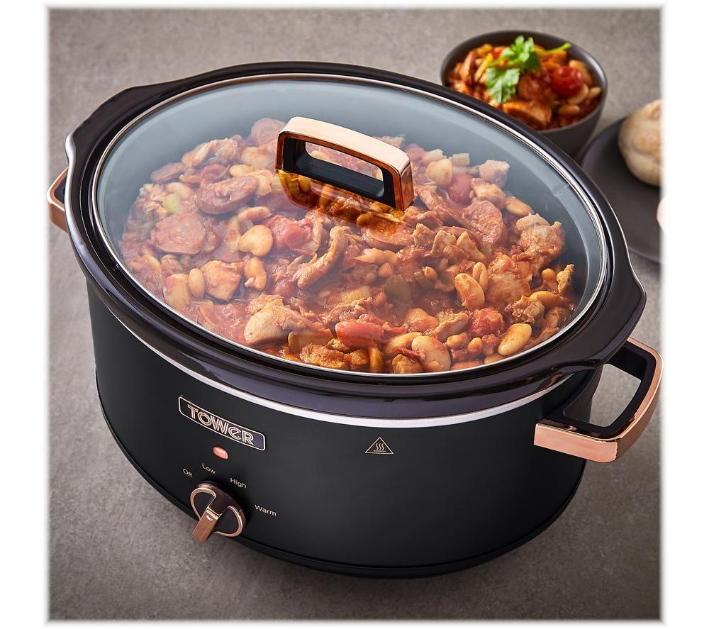 TOWER Cavaletto T16043BLK Slow Cooker - Black & Rose Gold image number 8 of 10
