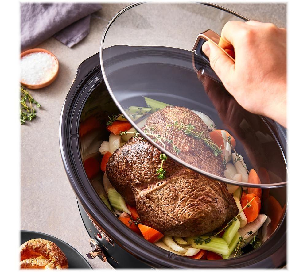 TOWER Cavaletto T16043BLK Slow Cooker - Black & Rose Gold image number 9 of 10
