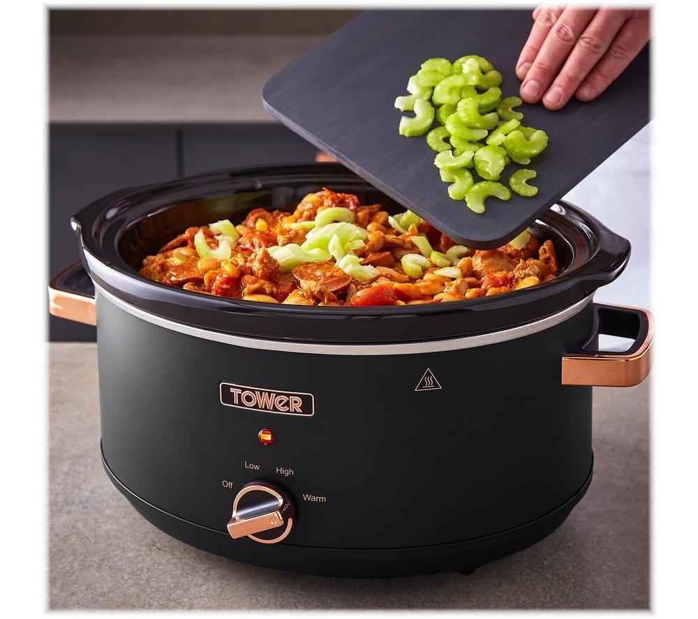 TOWER Cavaletto T16043BLK Slow Cooker - Black & Rose Gold image number 10 of 10