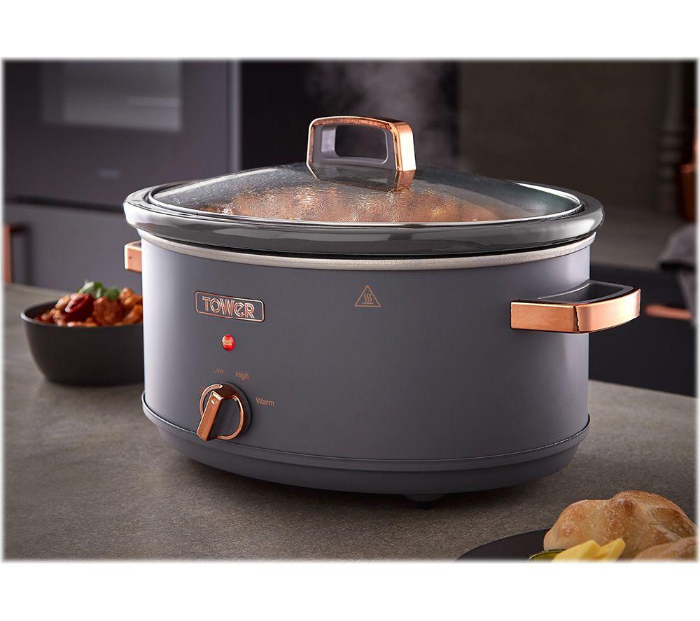 TOWER Cavaletto T16043GRY Slow Cooker - Grey image number 4 of 9