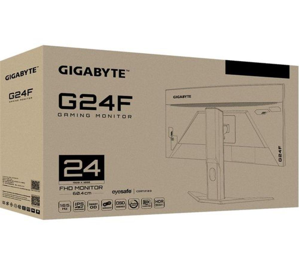 GIGABYTE G24F2 Full HD 24" IPS LCD Gaming Monitor - Black image number 8 of 8