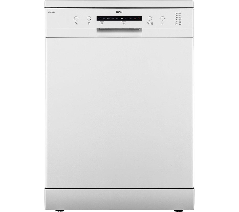 LOGIK LDW60W23 Full-Size Dishwasher - White, White