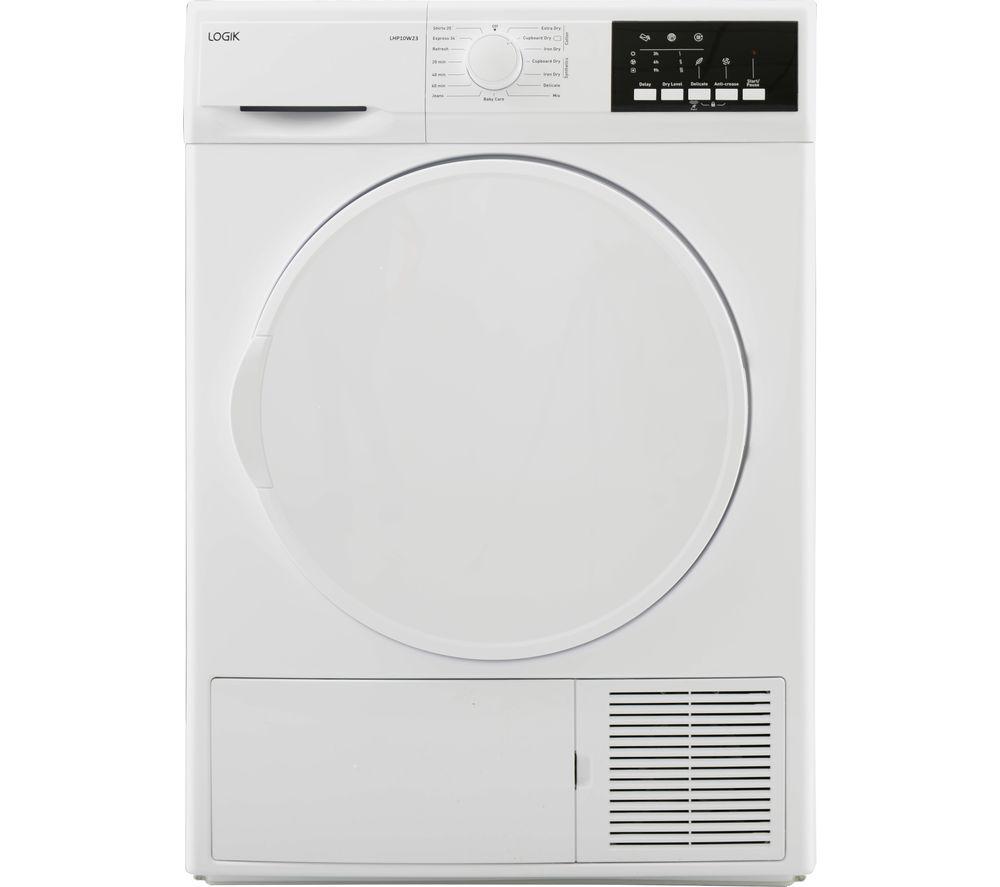 LOGIK LHP10W23 10 kg Heat Pump Tumble Dryer – White, White