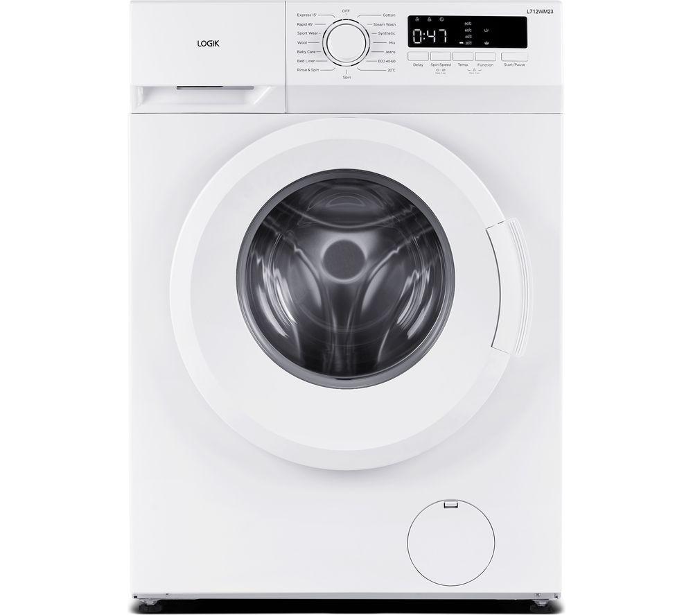 Image of LOGIK L712WM23 7 kg 1200 Spin Washing Machine - White, White