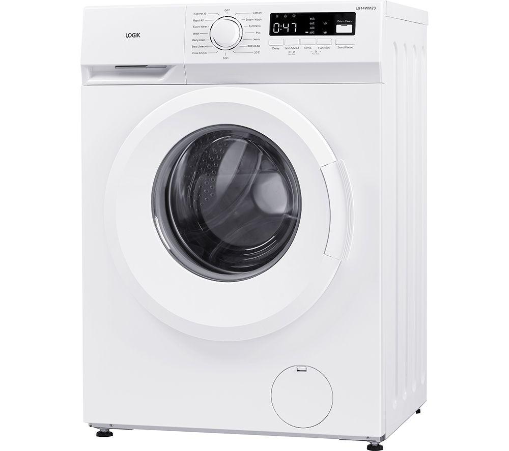 LOGIK L914WM23 9 kg 1400 Spin Washing Machine - White image number 2 of 9