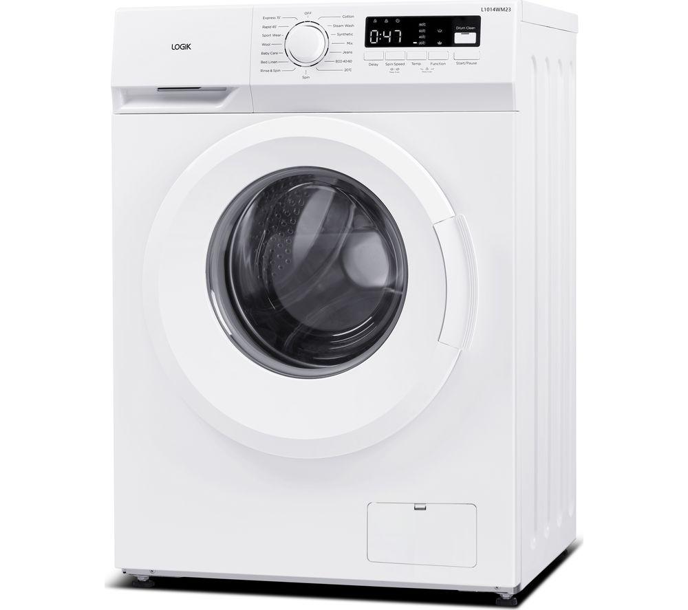 LOGIK L1014WM23 10 kg 1400 Spin Washing Machine - White image number 8 of 9