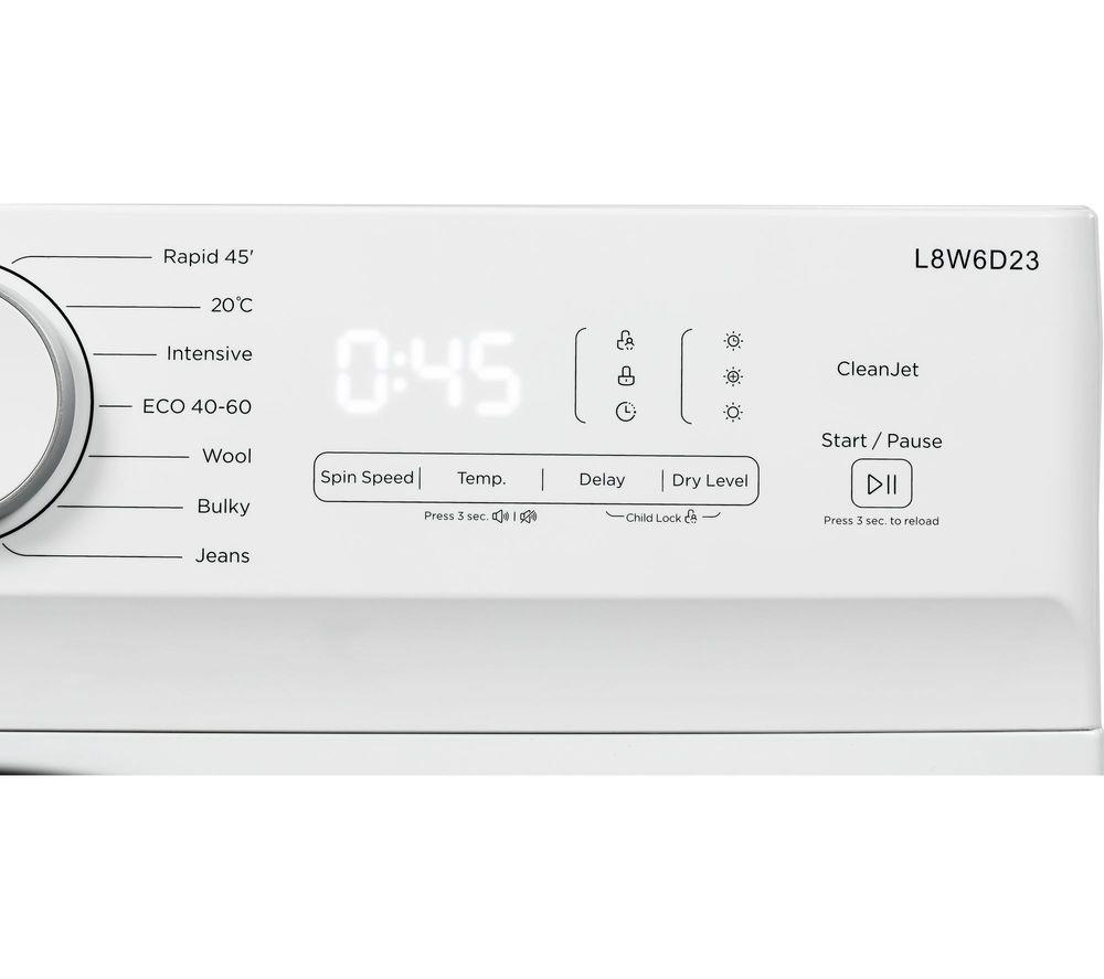 LOGIK L8W6D23 8 Kg Washer Dryer - White image number 5 of 9