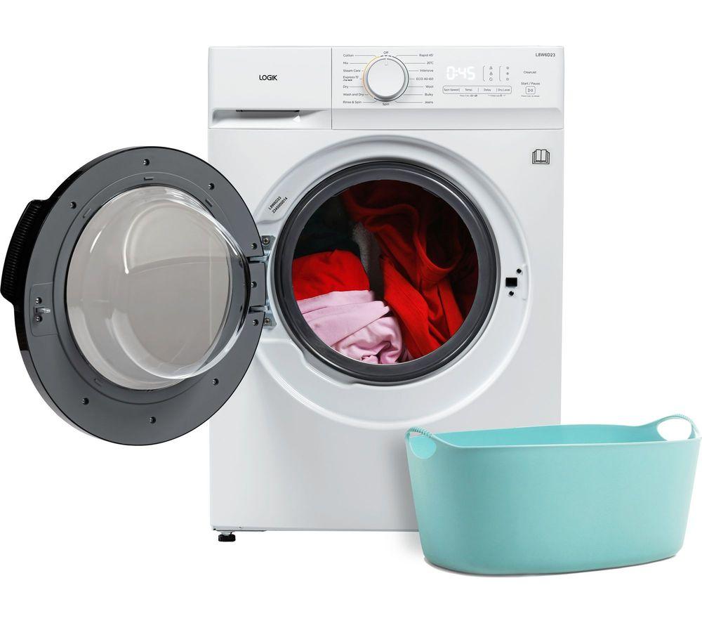 LOGIK L8W6D23 8 Kg Washer Dryer - White image number 9 of 9