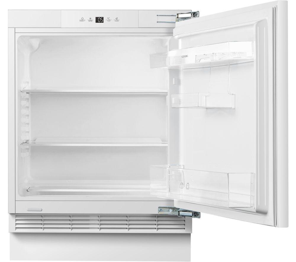 LOGIK LIL60W23 Integrated Undercounter Fridge - Fixed Hinge, White