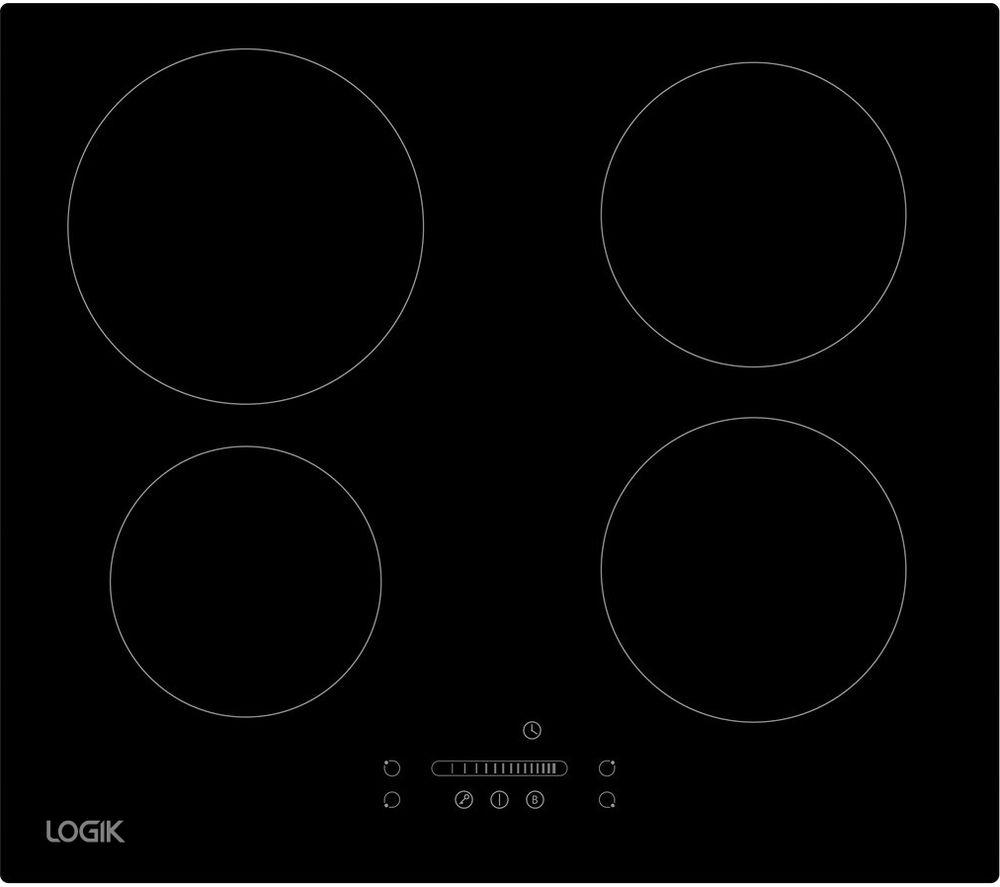 LOGIK LINDHOB23 59 cm Electric Induction Hob - Black, Black