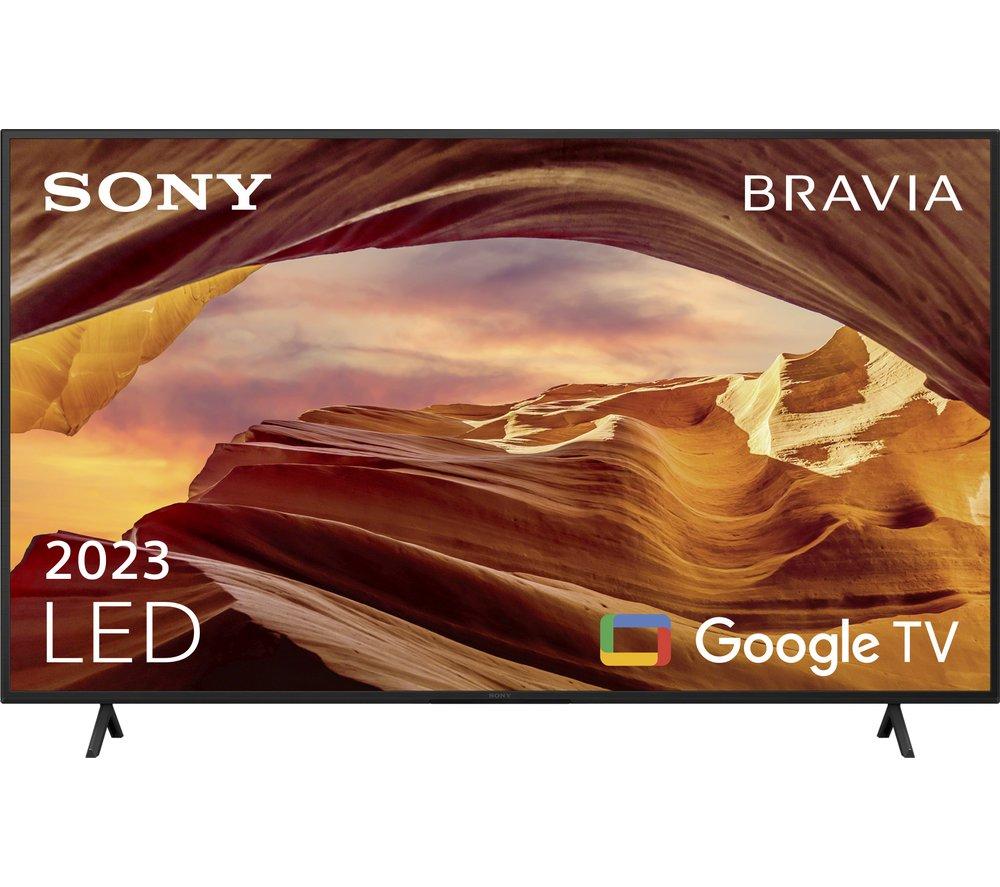 55 SONY BRAVIA KD-55X75WLU  Smart 4K Ultra HD HDR LED TV with Google TV & Assistant, Silver/Grey