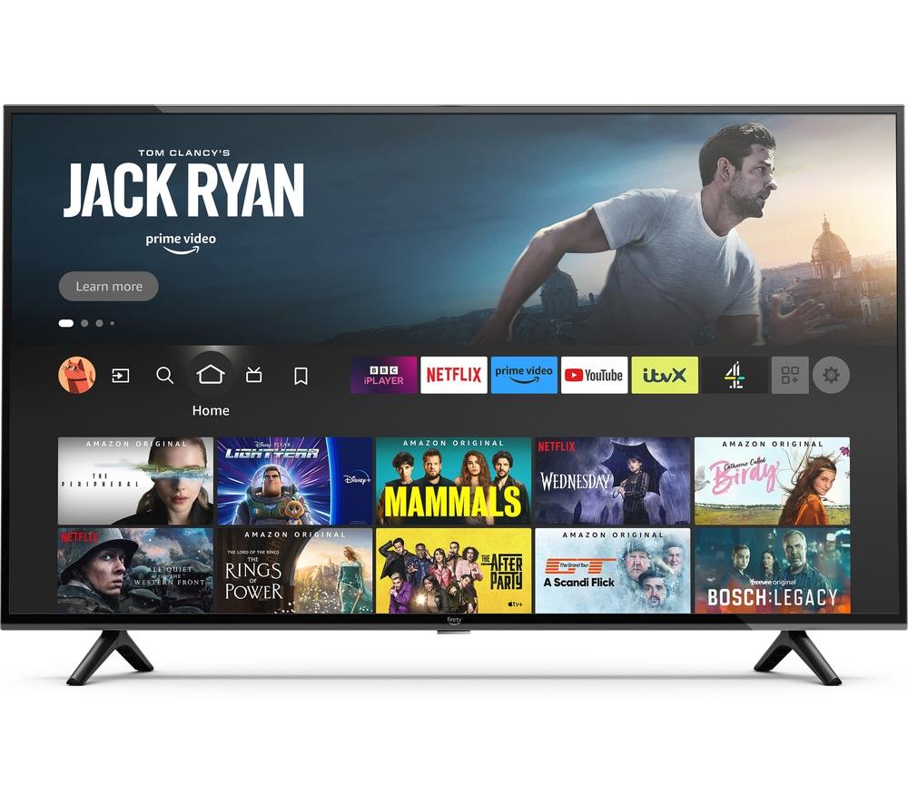 55 AMAZON 4-Series Fire TV 4K55N400U  Smart 4K Ultra HD HDR LED TV with Amazon Alexa, Black