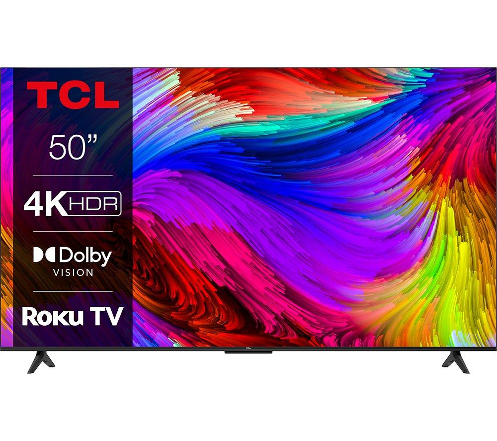 50" TCL 50RP630K Roku TV  Smart 4K Ultra HD HDR LED TV, Black