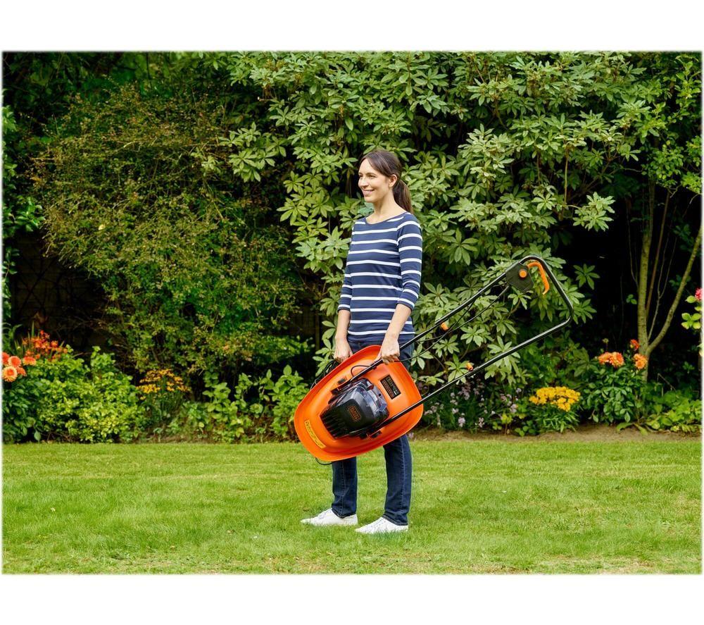 BLACK + DECKER BEMWH551-GB Corded Hover Lawn Mower - Black & Orange image number 7 of 8