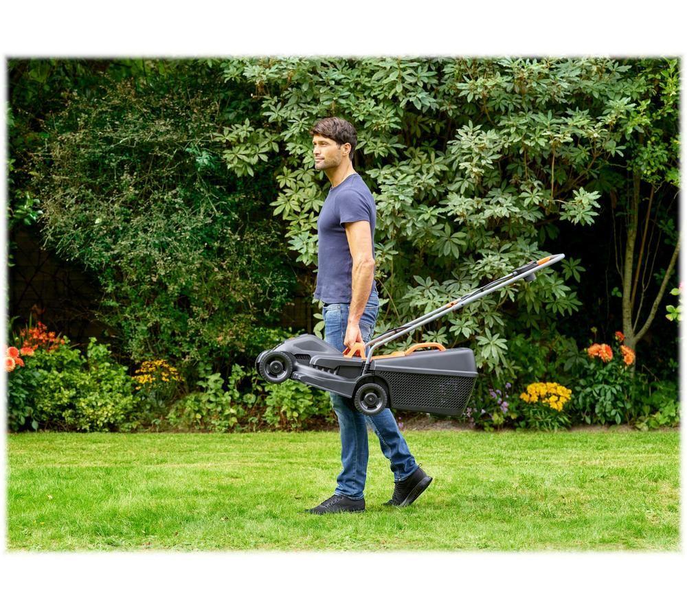 BLACK + DECKER BEMW351-GB Corded Rotary Lawn Mower - Black & Orange image number 8 of 10
