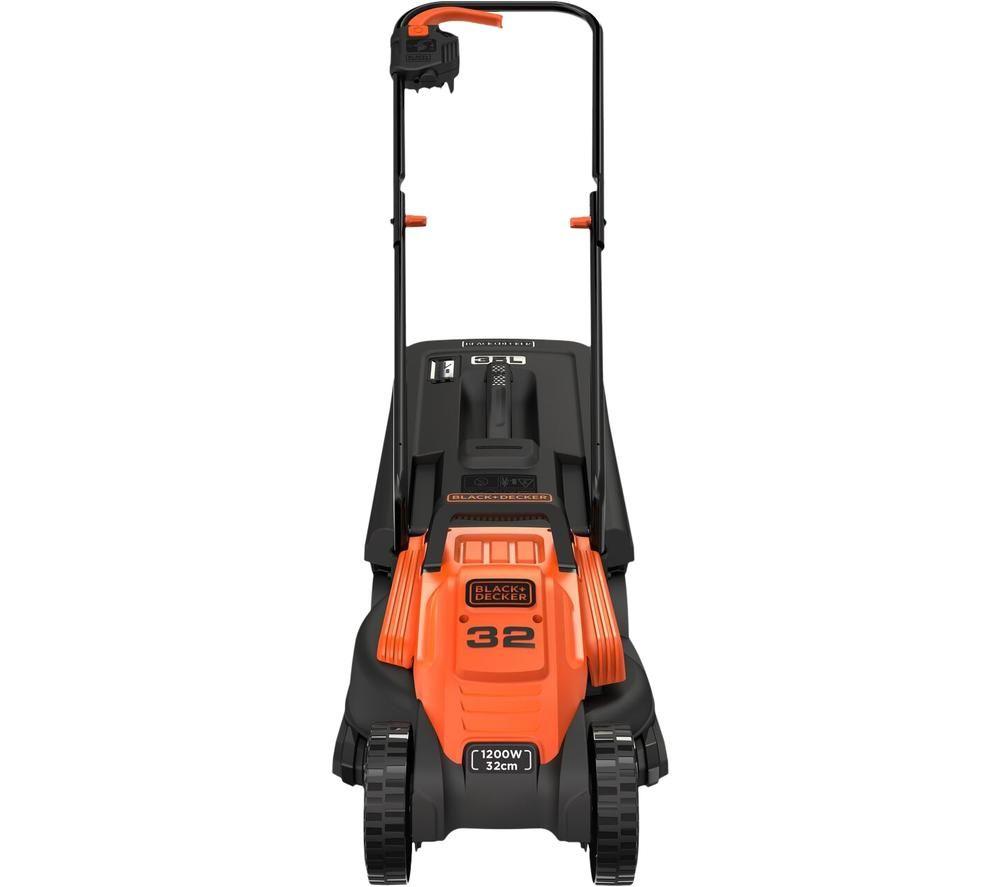 BLACK + DECKER BEMW451-GB Corded Rotary Lawn Mower - Orange & Black image number 2 of 9