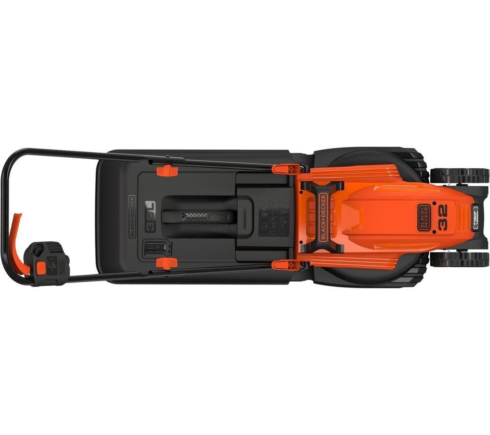 BLACK + DECKER BEMW451-GB Corded Rotary Lawn Mower - Orange & Black image number 3 of 9