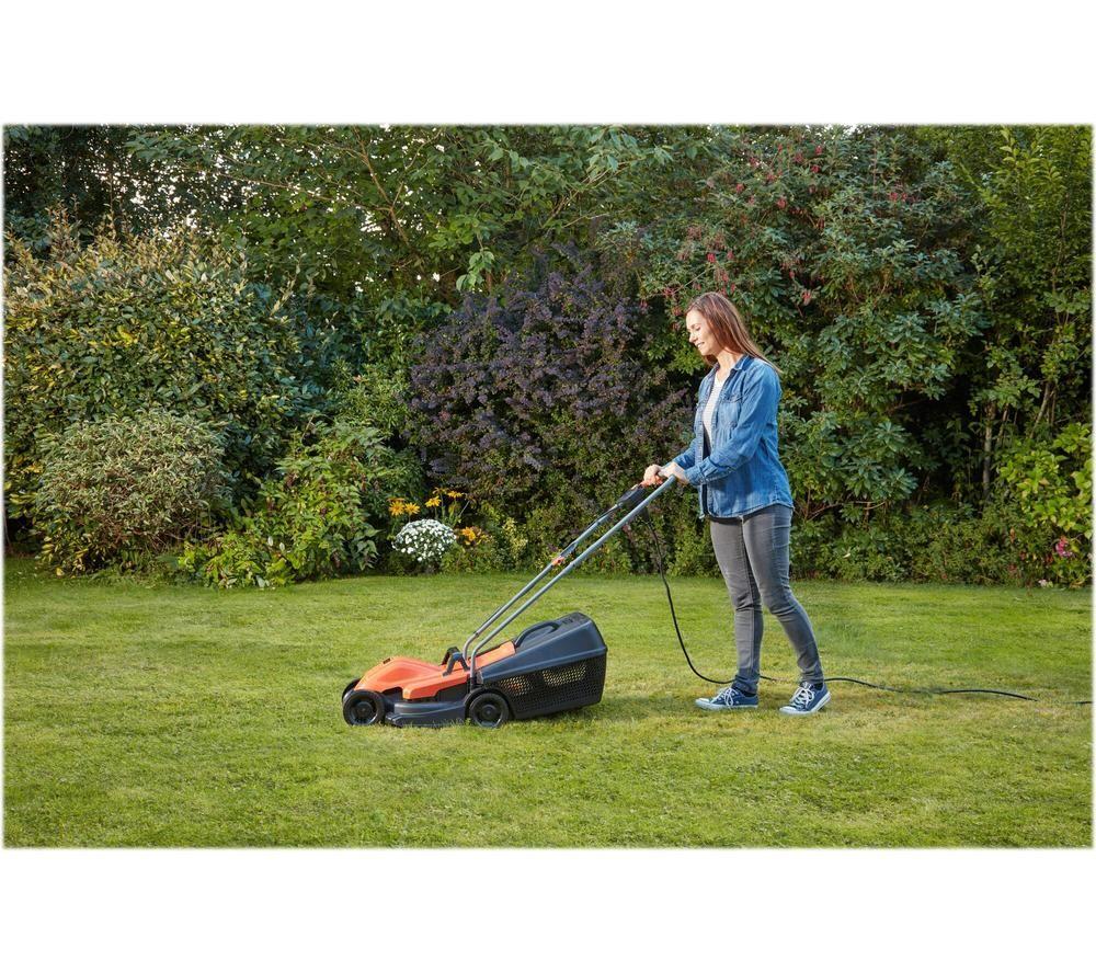 BLACK + DECKER BEMW451-GB Corded Rotary Lawn Mower - Orange & Black image number 4 of 9