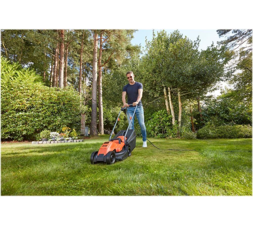 BLACK + DECKER BEMW451-GB Corded Rotary Lawn Mower - Orange & Black image number 5 of 9