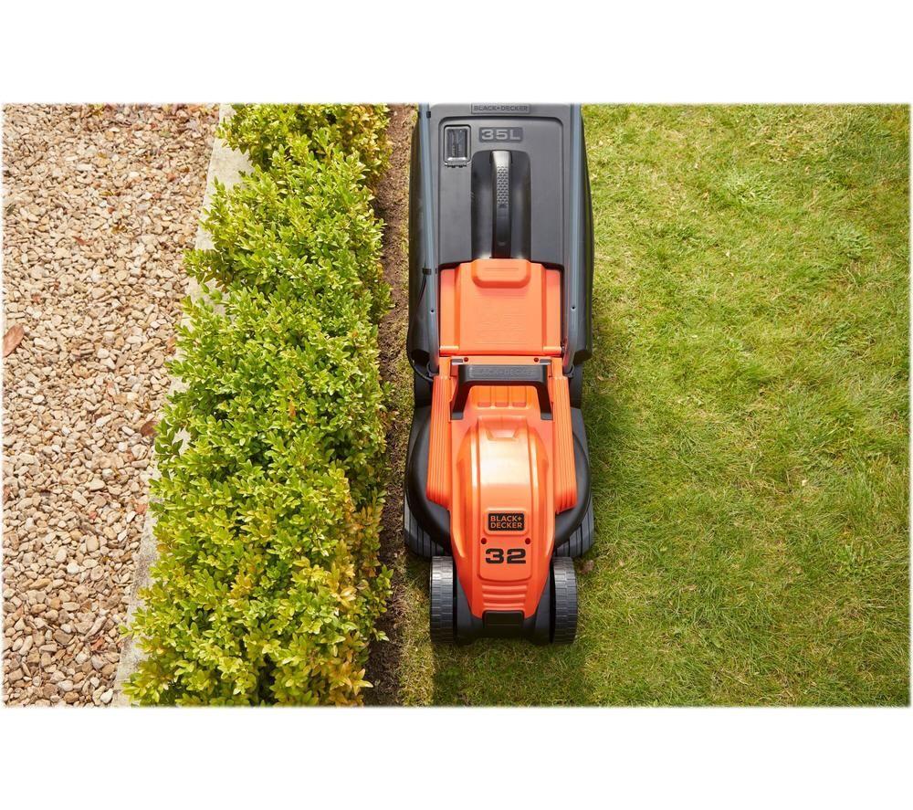 BLACK + DECKER BEMW451-GB Corded Rotary Lawn Mower - Orange & Black image number 6 of 9