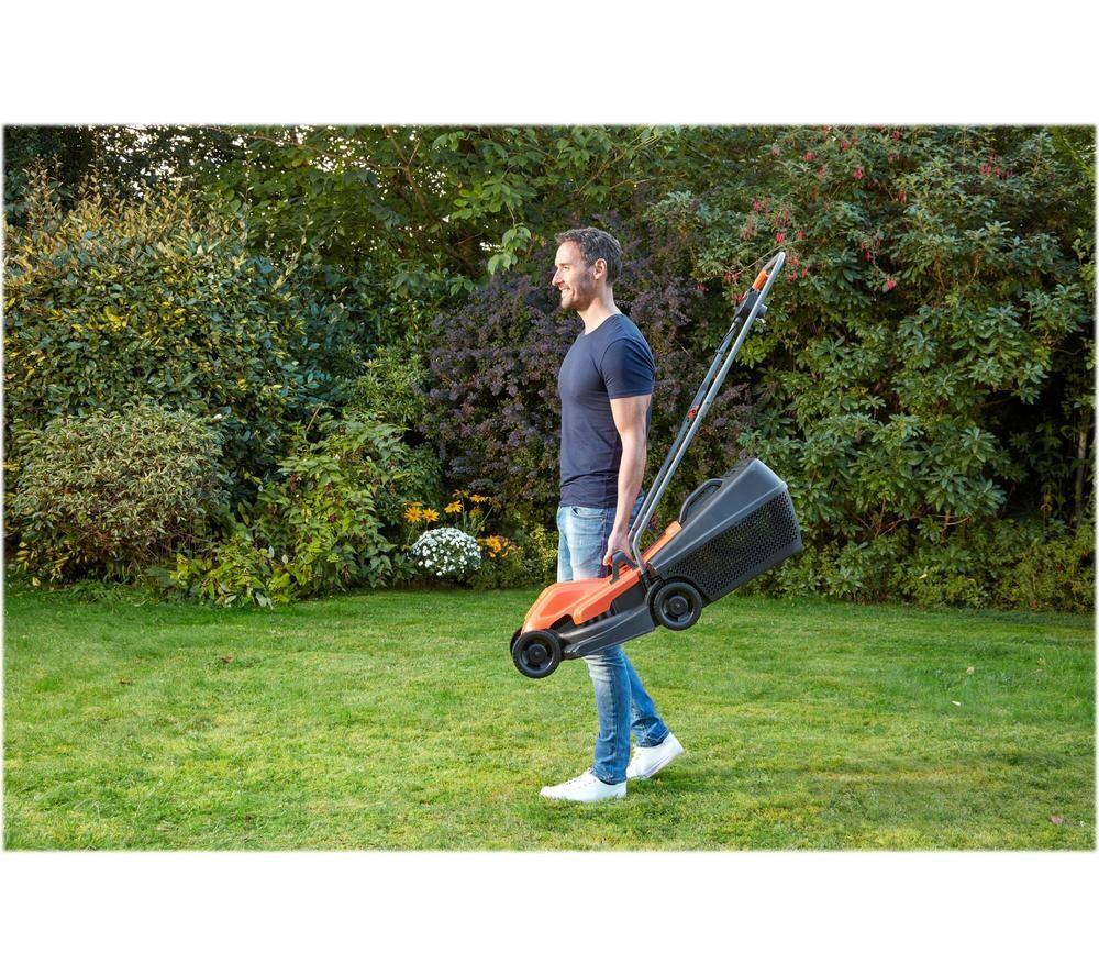 BLACK + DECKER BEMW451-GB Corded Rotary Lawn Mower - Orange & Black image number 9 of 9