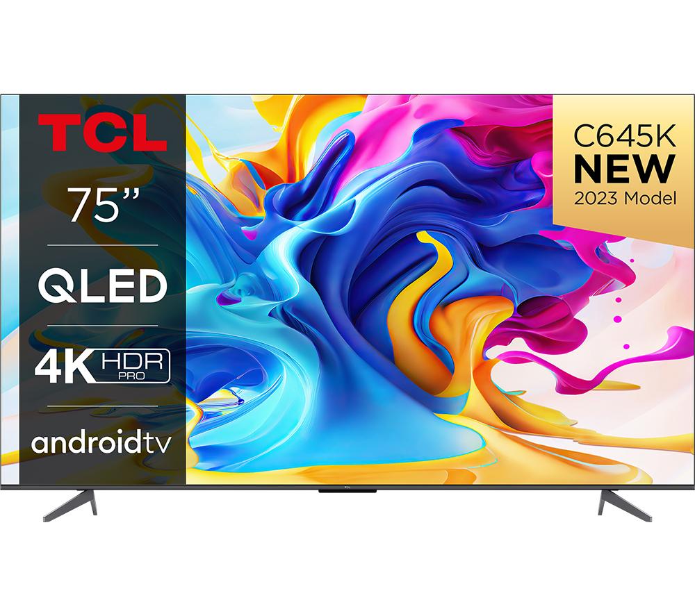 75C645K 75'' QLED 4K Ultra HD HDR Android Smart TV (Google Assistant, Freeview Play, Dolby Atmos, Dolby Vision, HDR10+, 120Hz Game Accelerator, Motion Clarity) (75'')