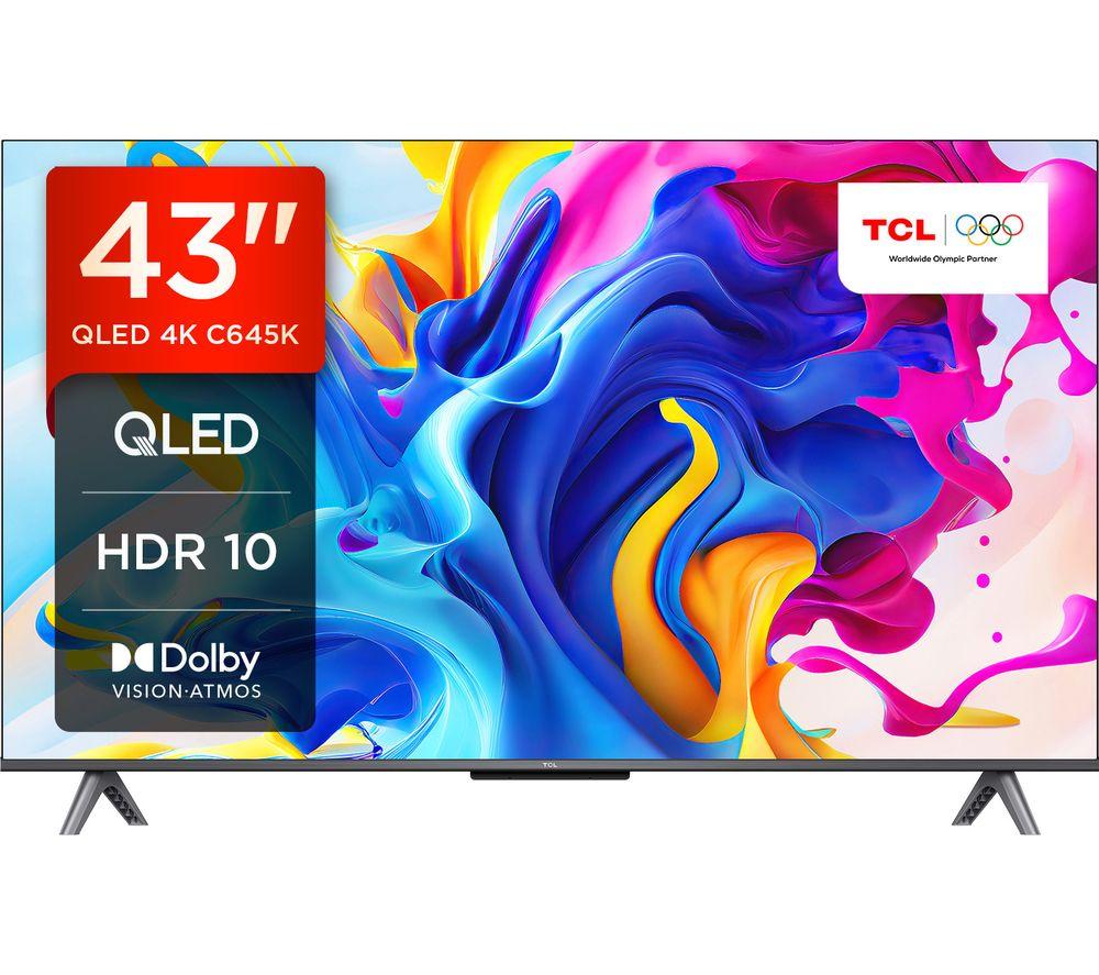 TCL 43C645K 43" Smart 4K Ultra HD HDR QLED TV with Google Assistant