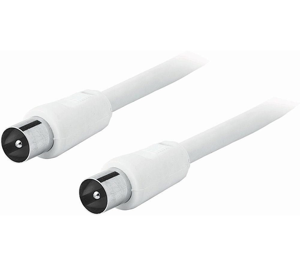 ESSENTIALS C1AER24 Male to Male Aerial Cable - 1 m, White