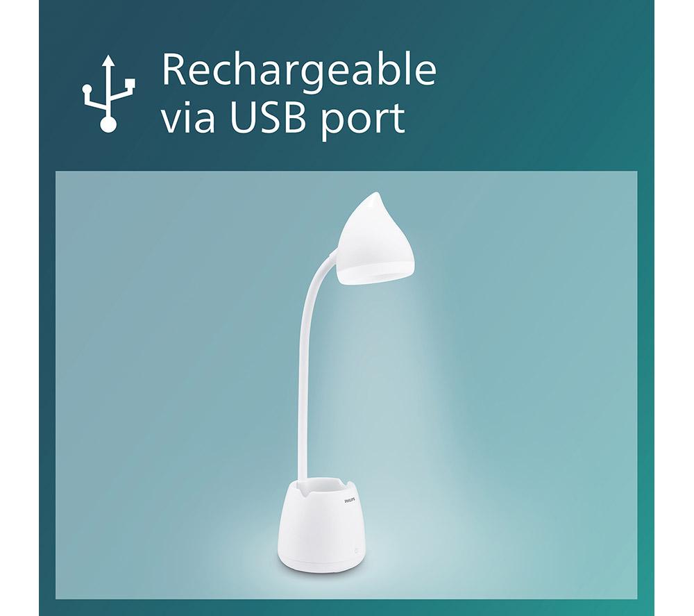 PHILIPS Hat LED Desk Lamp - White image number 4 of 8